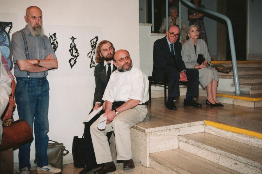 zleva Zeno Kaprál, Martin Dohnal, Arnošt Goldflam, Jiří a Běla Kolářovi